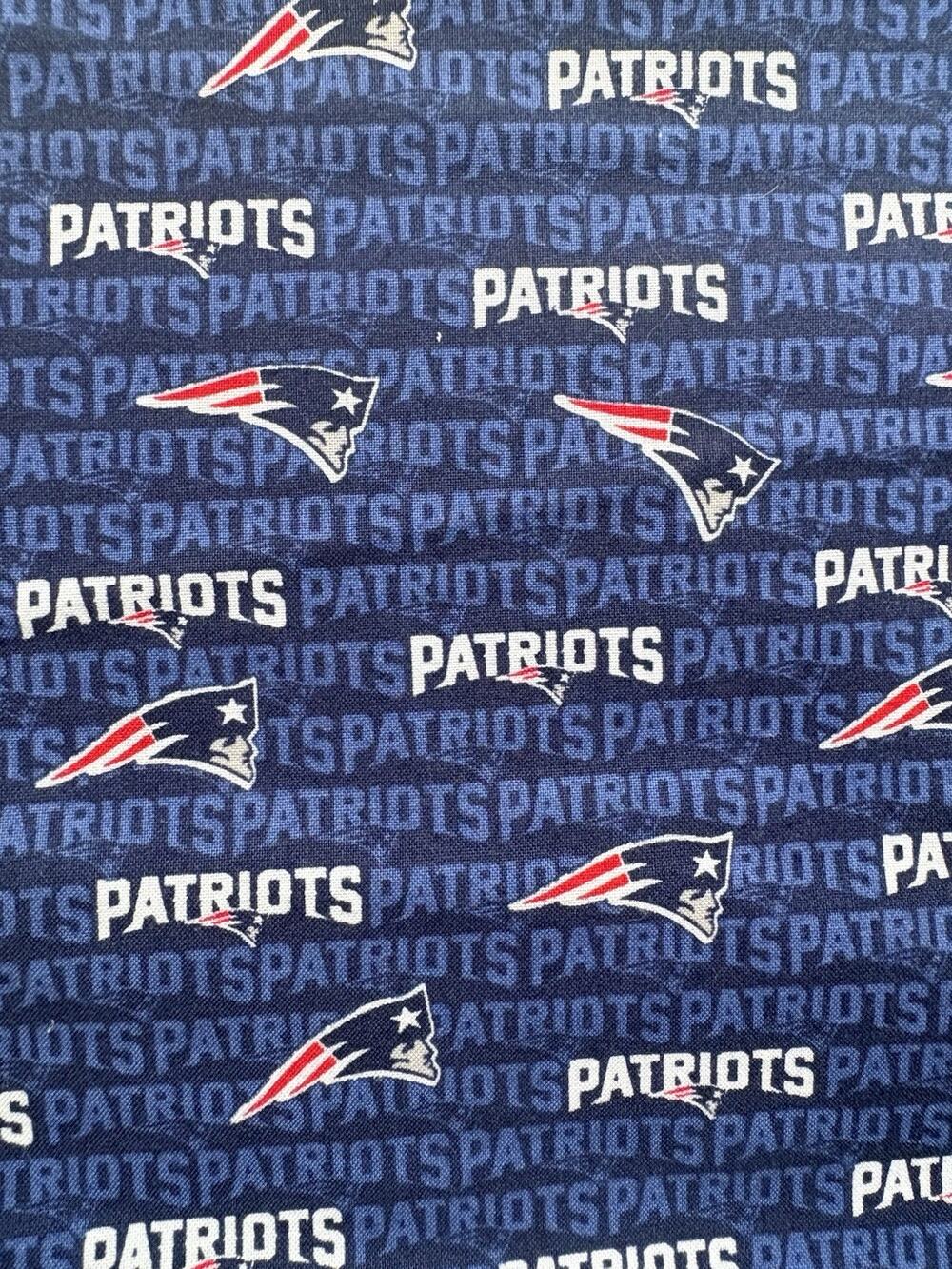 NFL NEW ENGLAND PATRIOTS - STADIUM 100% Cotton Fabric 1 Yard 19" x 52" Uncut